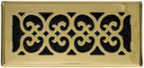 Decor Grates SPH410 Floor Register, 4x10, Polished Brass Finish