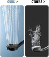 High Pressure Shower head with Handheld 7 Modes, Built-in Power Wash to Clear Tub. Tile & Pets, 5” High Flow Hand Held Hydro Rain Showerhead with Stainless Steel Hose and Adjustable Bracket-Matt Black