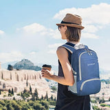 ZOMAKE Lightweight Packable Backpack 30L, Foldable Hiking Backpacks Water Resistant Compact Folding Daypack for Travel(Navy Blue)