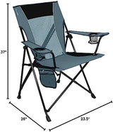Kijaro Portable Camping Chairs - Enjoy the Outdoors with a Versatile Folding Sports Chair for Outdoor & Lawn - Dual Lock Feature Locks Position – Hallet Peak Gray