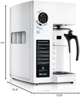 Bluevua RO100ROPOT Reverse Osmosis System Countertop Water Filter, 4 Stage Purification, Counter RO Filtration, 2:1 Pure to Drain, Purified Tap Water, Portable Water Purifier for Home