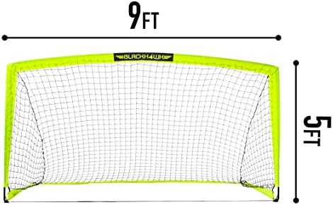 Franklin Sports Blackhawk Backyard Soccer Goal - Portable Pop Up Soccer Nets - Youth + Adult Folding Indoor + Outdoor Goals - Multiple Sizes + Colors - Perfect for Games + Practice