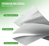 Reflective Bubble Window Insulation for Summer Heat, Sun Reflector for Windows, Insulation Roll for RV Window Insulation, 24"(W) x10 Ft (L) Window Insulation Kit, RV Windwow Coverings.
