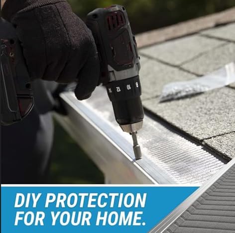 Raptor Gutter Guard – 48 FT. (Nominal) Contractor Grade Stainless Steel Micro-Mesh Gutter Guard Kit with Screws Included. Fits 6 in. & 7 in. Gutters. DIY-Friendly. (7.187 in. x 47.625 in.)