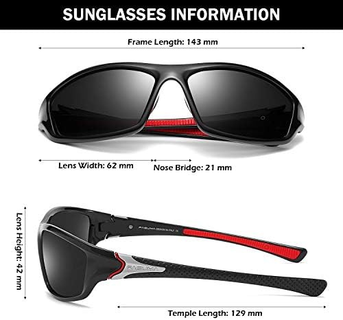 FAGUMA Sports Polarized Sunglasses For Men Cycling Driving Fishing UV400 Protection