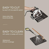 10 Pcs Interlocking Deck Tiles, Patio Flooring - Outdoor Waterproof Acacia Wood Tiles for All Weather Use - Balcony, Backyard, Indoor & Outdoor (Black, 10 Pcs - 12.1 Square Ft)