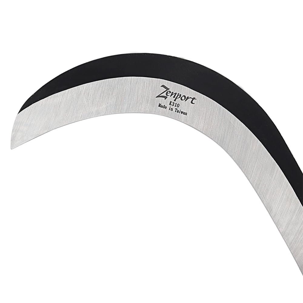 Zenport K310 Brush Clearing Sickle with 9-Inch Carbon Steel Blade and 9-Inch Aluminum Handle - Gardening/Landscaping Hand Sickle with Grip