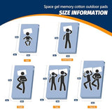 CYMULA Memory Foam Camping Mattress Pad, CertiPUR-US Sleeping Mat, Portable Roll Up Mattress for Adults, Camping Bed Pads for Sleepover, Car Bed with Travel Bag