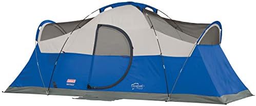 Coleman Montana Camping Tent, 6/8 Person Family Tent with Included Rainfly, Carry Bag, and Spacious Interior, Fits Multiple Queen Airbeds and Sets Up in 15 Minutes