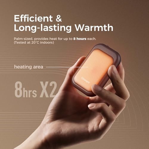 OCOOPA Magnetic Rechargeable Hand Warmers 2 Pack, Card-Style Electric Hand Warmer 5000mAh, Pocket Portable Hands Heater, UL Certified, 3 Heat Settings, Tech Gifts for Men, Purse Must Haves, UT4 Young