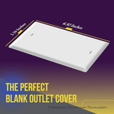 ENERLITES Blank Wall Plate Cover, Gloss Finish, Standard Size 1-Gang 4.50" x 2.76", Polycarbonate Thermoplastic, Electrical Covers for Unused Outlets/Switches, 8801-W-20PCS, White (20 Pack)