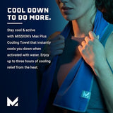 MISSION Max Plus Cooling Towel- Soft, Durable Microfiber - Cools Up to 3 Hours - UPF 50 Sun Protection - Machine Washable