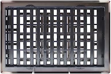 Decor Grates AJH610-RB Oriental Floor Register, 6 x 10 Inches, Rubbed Bronze Finish