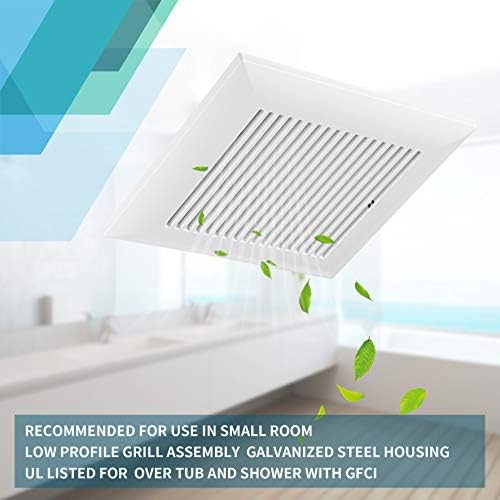 Tech Drive Very-Quiet 80 CFM, 1.5 Sone No Attic access Needed Installation Bathroom Ventilation and Exhaust Fan