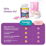 Conceive Plus Womens Fertility Support - Prenatal Vitamin with Vitamin C & D, Female Fertility Formula for Conception, 60 Capsules - 30 Day Supply