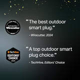 Kasa Outdoor Smart Plug, Smart Home Wi-Fi Outlet with 2 Sockets, IP64 Weather Resistance, Compatible with Alexa, Google Home & IFTTT, No Hub Required, ETL Certified(EP40), Black