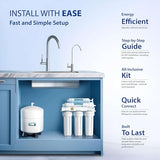 APEC Water Systems ROES-50 Essence Series Top Tier 5-Stage WQA Certified Ultra Safe Reverse Osmosis Drinking Water Filter System with Extra High Capacity Pre-Filter Set Stage 1-3