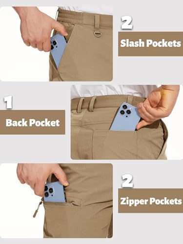 TACVASEN Men's Hiking Cargo Shorts Quick Dry Lightweight for Outdoor Golf Fishing Tactical Casual with Multi Pockets