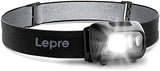 Lepro LED Headlamp Flashlights, 1500Lux Head Lamp with 6 Lighting Modes and Red Light, IPX4 Waterproof Headlamp for Camping Hiking Backpacking Fishing, Adjustable Headband Suit for Adults Kids
