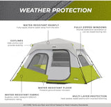 CORE Instant Cabin Tents | 6 Person / 9 Person / 10 Person / 12 Person Family Cabin Multi Room Pop Up Tents Car Camping | Included Storage Pockets for Camping Accessories