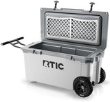 RTIC 72 Quart Ultra-Light Wheeled Cooler Hard Insulated Portable Ice Chest Box for Beach, Drink, Beverage, Camping, Picnic, Fishing, Boat, Barbecue, 30% Lighter Than Rotomolded Coolers