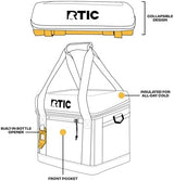 RTIC 28 Can Everyday Cooler, Soft Sided Portable Insulated Cooling for Lunch, Beach, Drink, Beverage, Travel, Camping, Picnic, for Men and Women