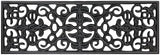 Ottomanson Indoor/Outdoor Hose-Wash Iron Wrought Design Non-Slip Rubber 10" x 30" Modern Stair Treads for Stairs, Garage, Patio, 5 Pack, Black Floral