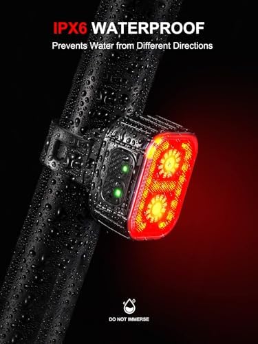 Bike Lights, Rechargeable Bicycle Lights Set Super Bright 8+12 Modes, IPX6 Waterproof Bike Lights for Night Riding/Cycling Safety, Front and Back Taillight Reflectors, 58 Hrs Long Battery Life