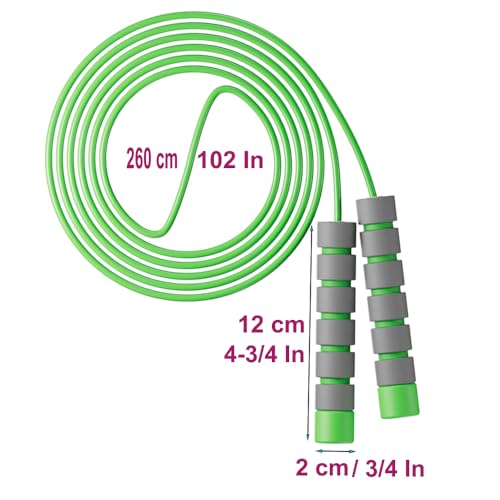 Jump Rope for Kids - Adjustable Soft Skipping Rope with Skin-Friendly Foam Handles for Kids, Boys, Girls, Children - Outdoor Fun Activity, Great Party Favor, Exercise Activity & Fitness