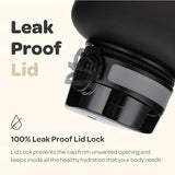 Hydracy Water Bottle with Time Marker -Large BPA Free Water Bottle & No Sweat Sleeve -Leak Proof Gym Bottle with Fruit Infuser Strainer & Times to Drink -Ideal for Fitness Sports & Outdoors