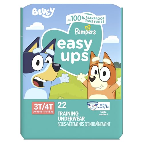 Pampers Training Pants - Easy Ups Boys & Girls Bluey - Size 2T-3T, 140 Count, Children's Potty Underwear (Packaging May Vary)