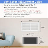 14"W x 6"H [Duct Opening Size] Steel Return Air Grille, Air Return Vent Cover for Ceiling and Sidewall - HVAC Air Vent Covers - [Outer Dimensions: 15.75"W x 7.75"H]