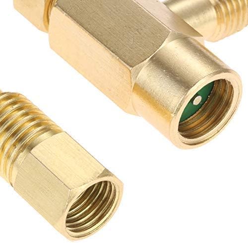 Aupoko R134A Self-Sealing Can Tap with R134A Tank Adapter, 1/2’’ Acme to 1/4’’ SAE Refrigerant Can Bottle Tap Opener with 1/4’’ SAE Female and 1/2’’ Acme Male Adapter