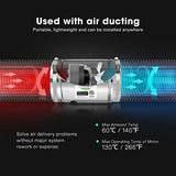 VIVOSUN 8 Inch Inline Duct Fan 420 CFM, HVAC Exhaust Ventilation Fan with Low Noise for Basements, Bathrooms, Kitchens and Attics, Silver