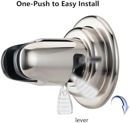 BOPai Vacuum Suction Cup Shower Head Holder, Adjustable 20 Degrees from The Wall - Brushed Nickel