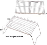 Campfire Grill 304 Stainless Steel Grate, Folding Camping Grill Heavy Duty with Carrying Bag, Large