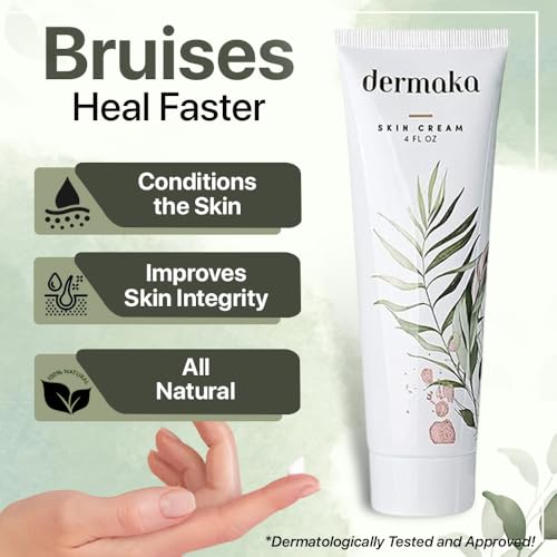 Dermaka All-Natural Cream 4 oz – 2 pack Moisturizing Lotion with Arnica, Green Tea, Chamomile & Vitamin E – Hydrating, Fast-Absorbing & Non-Greasy Formula for Healthy-Looking Skin
