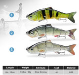TRUSCEND Swimmax for Saltwater and Freshwater, Realistic Fishing Lures for Bass Trout Crappie Walleye Pike Bluegill Salmon, Swimbait for Bass Fishing, Amazing Fishing Gear Gifts for Family Fishing