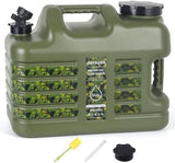 3 Gallon/5 Gallon Water Jug with Spigot, Portable Water Tank BPA Free, Leak-Proof Water Containers for Camping Water Storage Containers for Emergency Outdoor Hiking Picnic, Green/Yellow/White