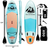 Roc Inflatable Stand Up Paddle Boards 10 ft 6 in with Premium SUP Paddle Board Accessories, Wide Stable Design, Non-Slip Comfort Deck for Youth & Adults