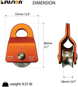 Fusion Climb Ekat Micro Aluminum Side Swing Pulley, Backyard Zipline, Trolley