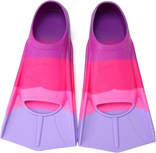 Kids Swim Fins,Short Kids Fins Youth Swimming Flippers for Lap Swimming Training for Children Girls Boys Beginners