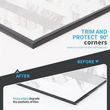 Art3d 20ft Outside Vinyl Corner Trim Peel and Stick for Tile and Wall Edges, Furniture Decoration Black