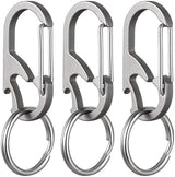 TISUR Titanium Carabiner Keychain Clip, Anti-Lost Key Ring Holder, Self-Locking Metal Gate Clip Key Chain Bottle Opener for Men Women