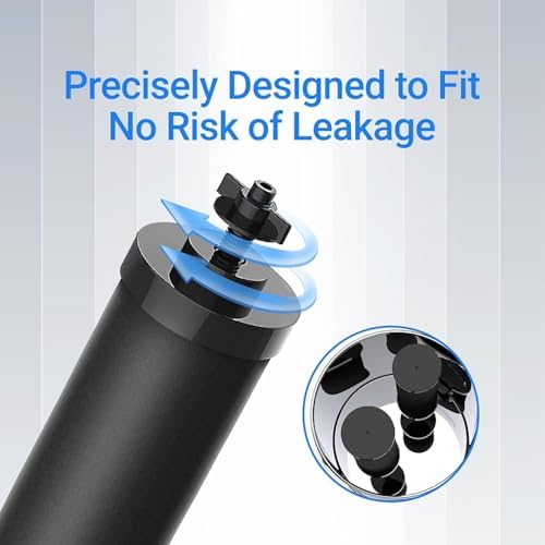 Filterlogic NSF/ANSI 372 Certified Water Filter, Replacement for Berkey® BB9-2® Black Purification Elements and Berkey® Gravity Filter System, Waterdrop King Tank Gravity-fed System, Pack of 4