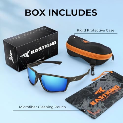 KastKing Osage Polarized Sport Sunglasses for Men and Women, Ideal for Driving Fishing Cycling Running, UV Protection