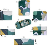 Exclusivo Mezcla Waterproof Picnic Blanket 60x80 Inches Large Multicolor Floral Polyester Sandproof Modern Camping Blanket