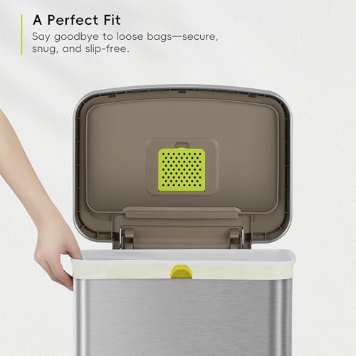 EKO Extra Strong 21 Gallon Large Trash Bags, Heavy-Duty Drawstring Kitchen & Household Garbage Bags (80L), Leak-Resistant, 110 Count, Code G