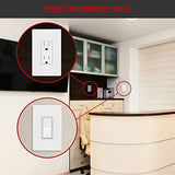 ENERLITES Screwless Decorator Wall Plate Child Safe Outlet Cover, Gloss Finish, Medium Size 1-Gang 4.88" H x 3.11" L, Unbreakable Polycarbonate Thermoplastic, SI8831M-W-10PCS, White