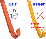 Roof Ladder Hook, 2 Pack Ladder Stabilizer, Heavy Duty Steel 500 Lbs Weight Ratin, Roof Ridge Extension with Wheel for Safe and Easy Access